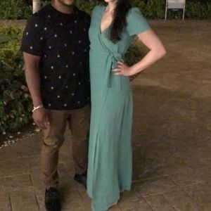 Green Vici maxi dress